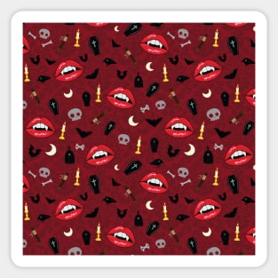 Red Vampire Lips Sticker